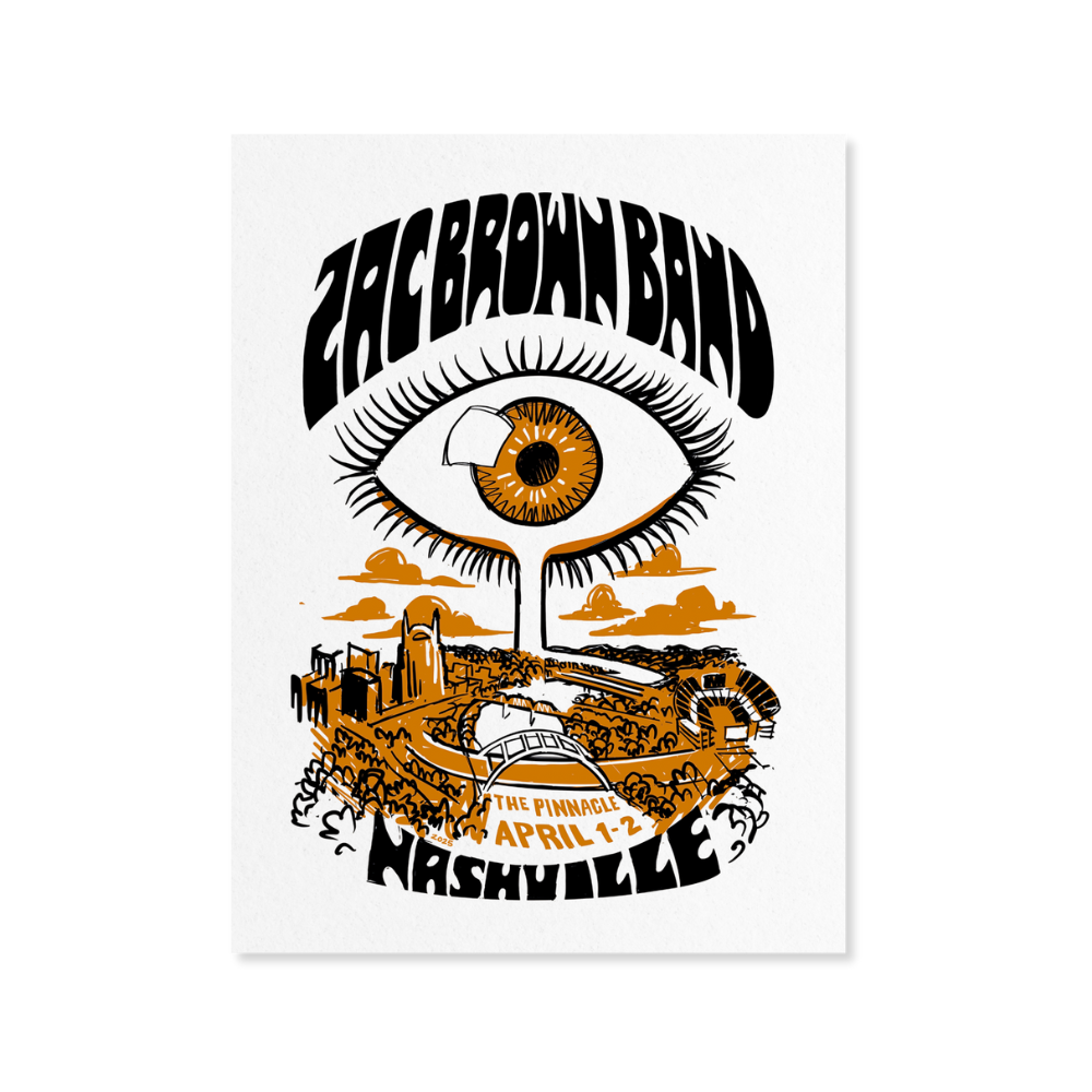 2025 Nashville Event Poster - Zac Brown Band Official