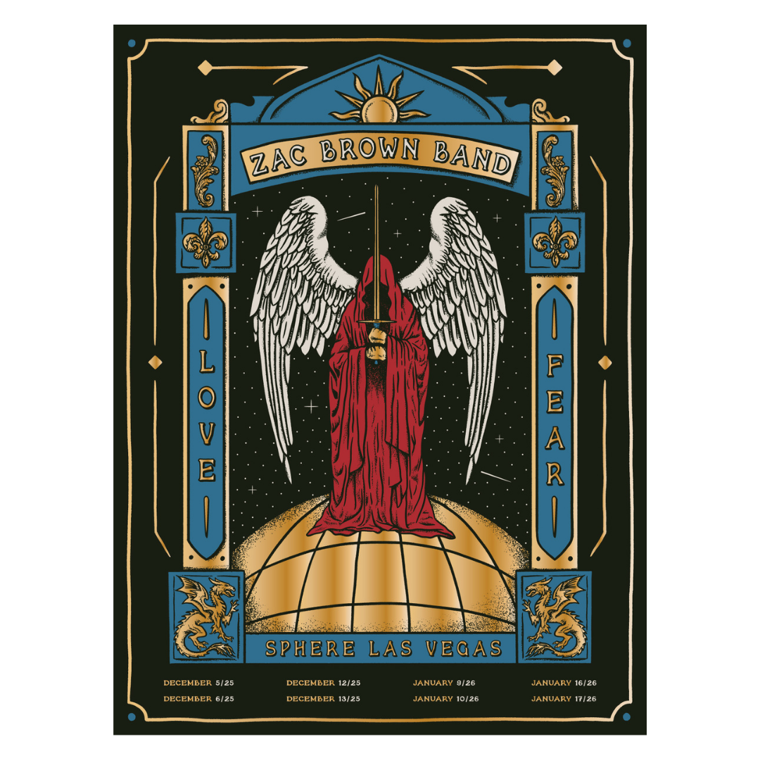 Foil Las Vegas Sphere Poster