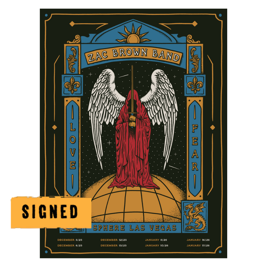 Signed Las Vegas Sphere Poster