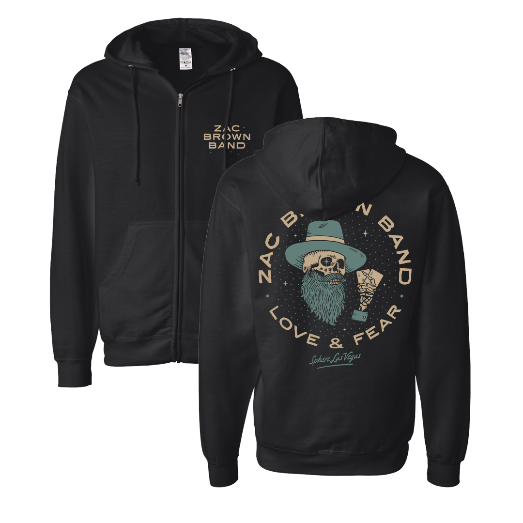 Zac Brown Band - Sphere Skull Zip Hoodie