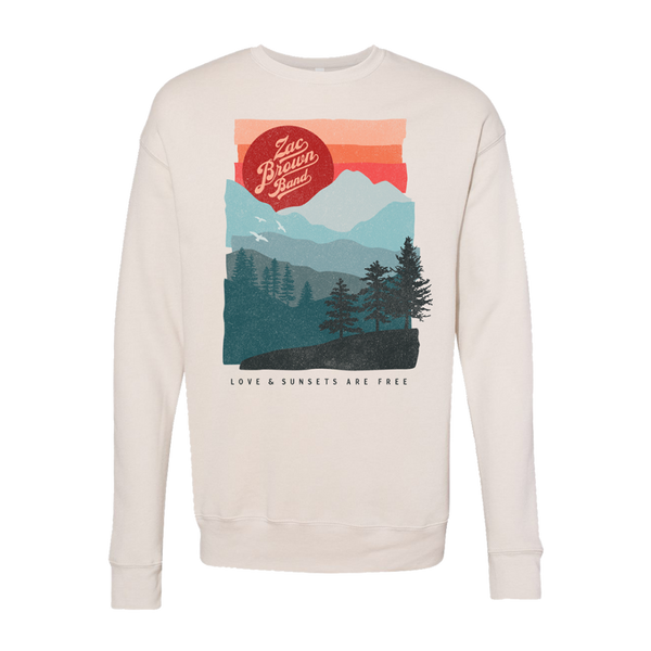 Love Sunsets Crewneck Sweatshirt Zac Brown Band