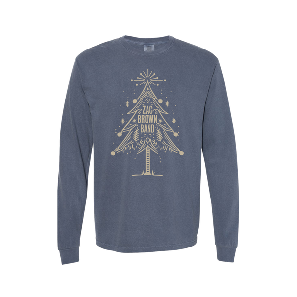 Denim Christmas Tree Long Sleeve