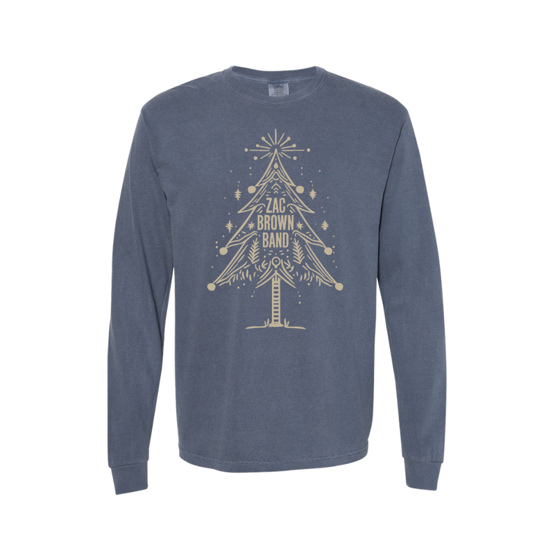 Denim Christmas Tree Long Sleeve