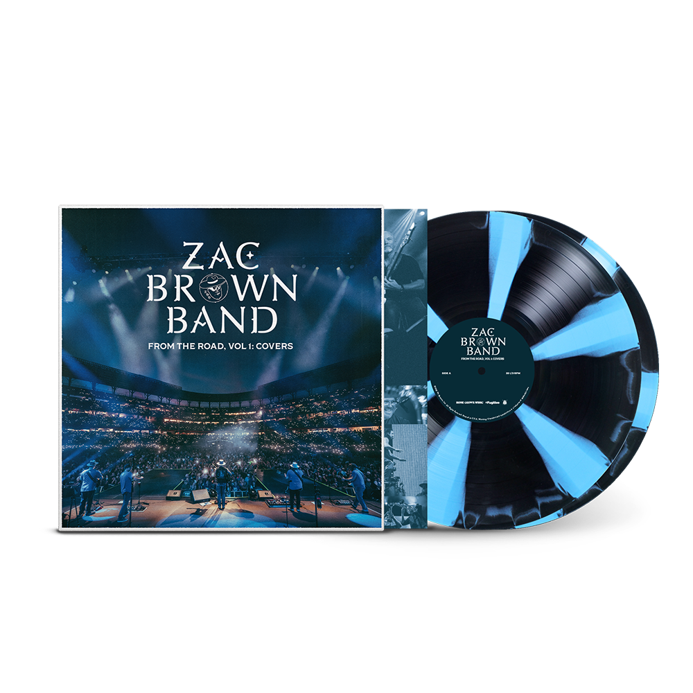 Vinyl record album by Zac Brown Band titled ’From The Road, Vol. 1: Covers’ with colorful blue and black disc.