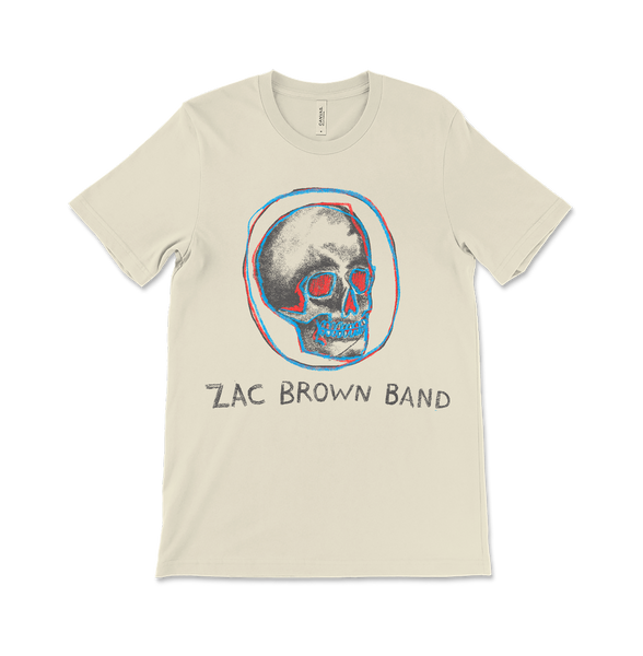 Zac Brown Band - Red and Blue Skull Tee