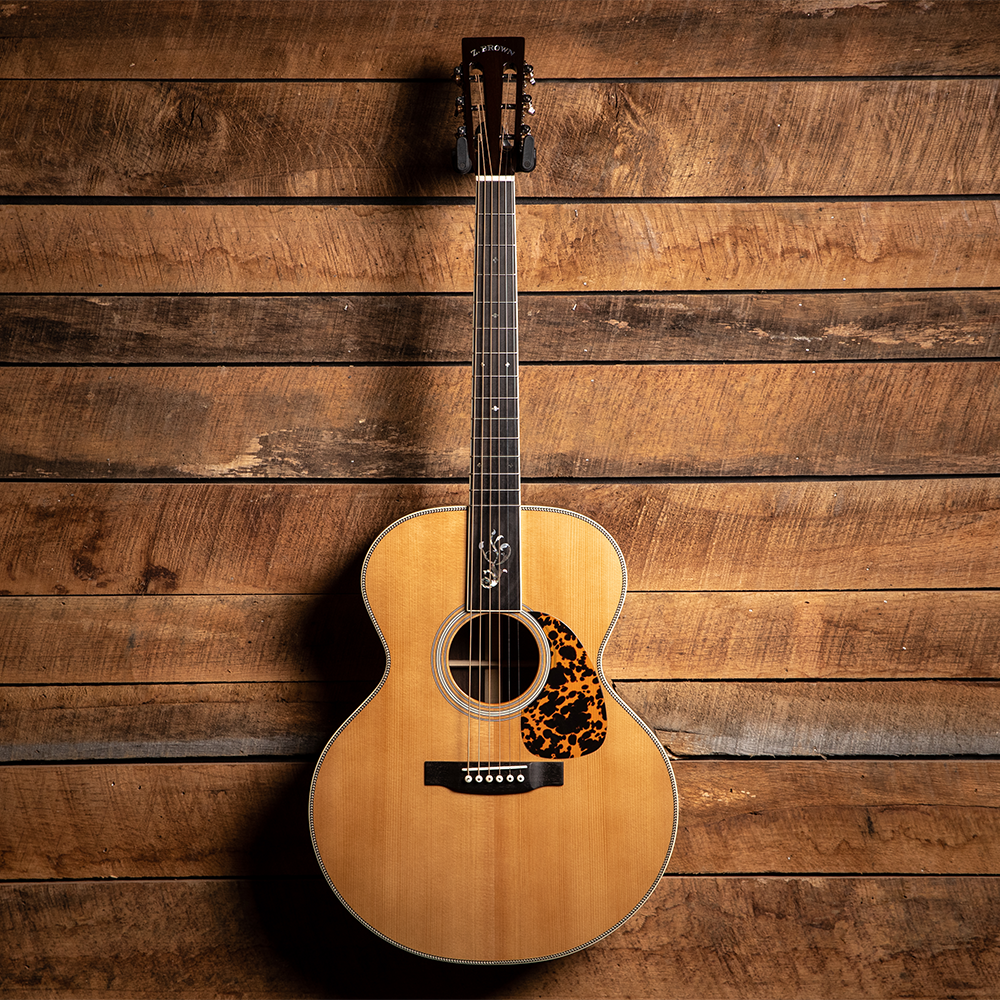 Z Brown Guitar - Red Spruce Top Herringbone Brazilian – Zac